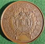 France, Napoleon III, Paris Worlds Fair (Exposition Universelle) 1855, bronze medal by A Barre