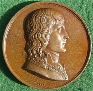 France, Napoleon, Battle of Monrenotte 1796, bronze medal by Gayrard &  Jeuffroy