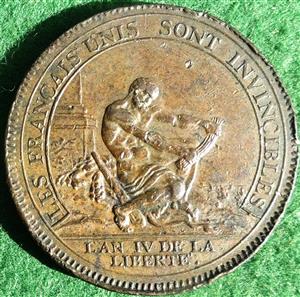 France, Monneron brothers, bronze 2 Sols 1792