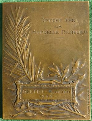 France, La Marseillaise, bronze medal (larger size) circa 1900, by Dubois for Arthus-Bertrand