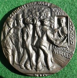 British Lusitania Medal 1915, iron, after Karl Goetz