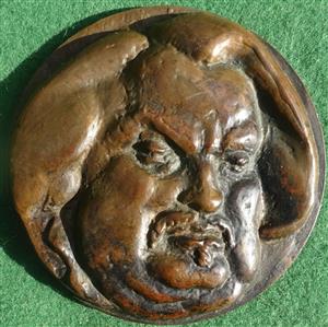 France, Honor de Balzac (1949) by Guy-Charles Revol, large bronze art medal