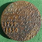 France, Honor de Balzac (1949) by Guy-Charles Revol, large bronze art medal