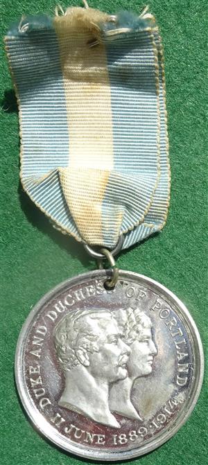 Marquess of Titchfield Majority 1914, white metal medal by F Bowcher for Spink