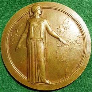 Insurance, L'Union Incendie, Centenary, Bronze Medal, 1928, by F P Niclauss