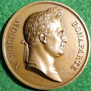 France, Napoleon, Battle of Waterloo 1815, bronze medal by Emile Rogat, restrike