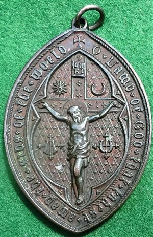 Confraternity of the Blessed Sacrament 1862, bronze oval medal