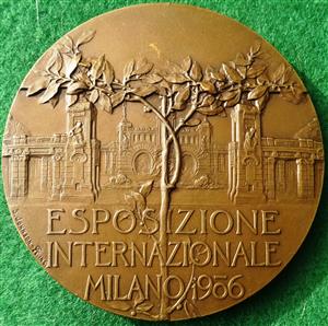 Italy, Milan Exposition 1906, bronze medal by C Giannino for Johnson, 61mm
