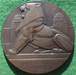 London, British Empire Exhibition 1924, bronze medal by Bertram Mackennal and Percy Metcalfe