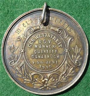 Germany, Osnabruck Singing Competition 1910, silver prize medal