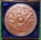 National Art Competition 1857, a copper electrotype award by Antoine Vechte, awarded to Harriette Bradford