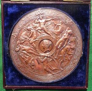 National Art Competition 1857, a copper electrotype award by Antoine Vechte, awarded to Harriette Bradford
