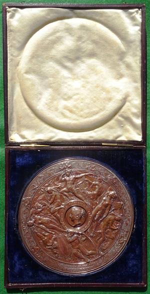 National Art Competition 1857, a copper electrotype award by Antoine Vechte, awarded to Harriette Bradford