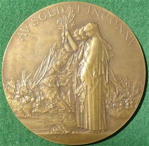 France, Great War, “Au Soldat Inconnu” (To the Unknown Soldier), 1920 (struck 1923), by P-M Dammann