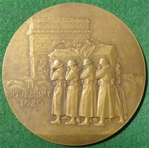 France, Great War, “Au Soldat Inconnu” (To the Unknown Soldier), 1920 (struck 1923), by P-M Dammann