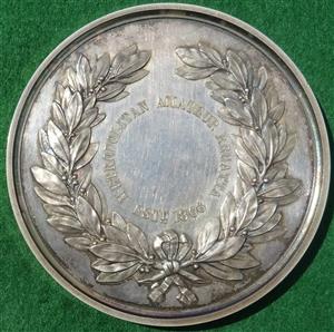 London, Rowing, Metropolitan Amateur Regatta established 1866, Metropolitan Eight Oared Challenge Cup, large silver prize medal by Pinches