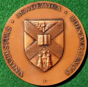 Edinburgh University, bronze prize medal (awarded 1962), arms, rev. wreath, award inscription CIVIL ENGINEERING DESIGN ALEXANDER I.B. MOFFAT