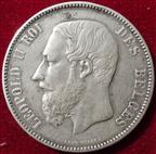 Leopold II, 5-Francs 1875
