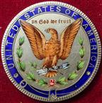 USA, Morgan Dollar 1885, reverse enamelled